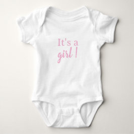 Es ist ein Mädchen Geschlecht offenbaren Körper Baby Strampler