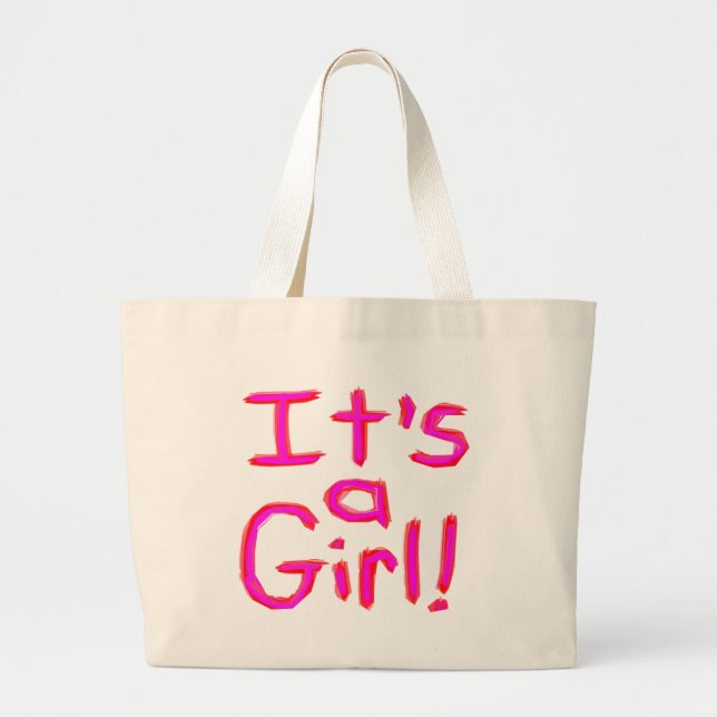 Es ist ein Mädchen! Jumbo Stoffbeutel (Vorne)