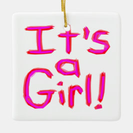 Es ist ein Mädchen! Keramikornament