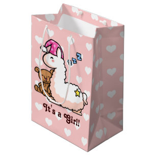 Es ist ein Mädchen-Lama! Mittlere Geschenktüte