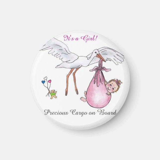 Es ist ein Mädchen! Magnet (Vorne)