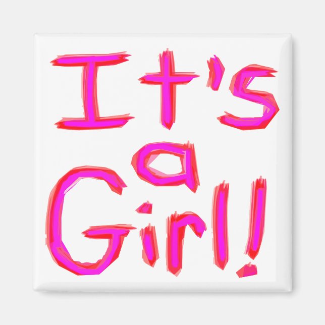 Es ist ein Mädchen! Magnet (Vorne)