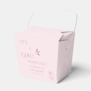 Es ist ein Mädchen! Minimalismus Pastellrosa Babyp Geschenkschachtel