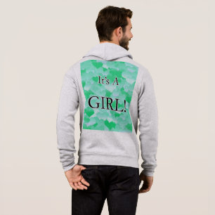 Es ist ein Mädchen! Minty Hearts Hoodie