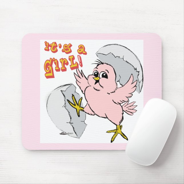 Es ist ein Mädchen! Mousepad (Mit Mouse)