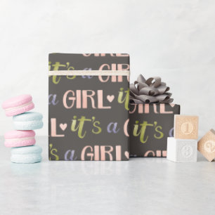 Es ist ein Mädchen Neue Baby-Verpackungspapier Geschenkpapier