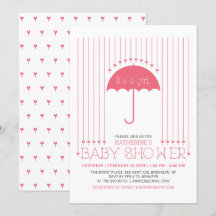 Es ist ein Mädchen | Niedlich Hearts & Umbrella Ba