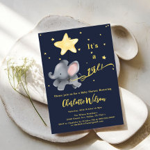 Es ist ein Mädchen! Niedliche Elephant & Balloon B