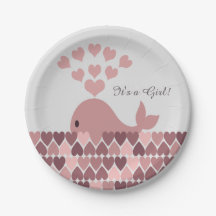 Es ist ein Mädchen! Niedlicher Rosa Whale