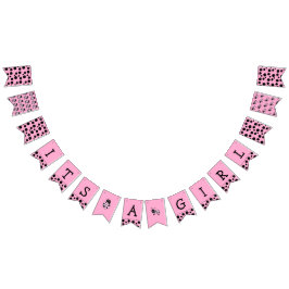 Es ist ein Mädchen, Pink Ladybug Baby Shower Banne Wimpelkette