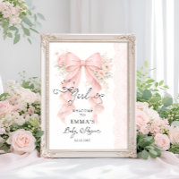 Es ist ein Mädchen Rosa Band Baby Shower Willkomme