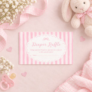 Es ist ein Mädchen Rosa Schleife Baby Shower Winde Mitteilungskarte