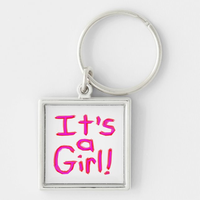 Es ist ein Mädchen! Schlüsselanhänger (Vorne)