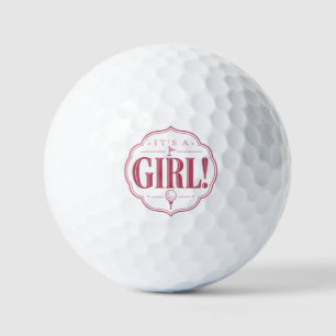 Es ist ein Mädchen Schwangerschaftsankündigung Golfball