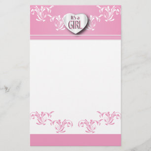Es ist ein Mädchen Scrapbooking Briefpapier