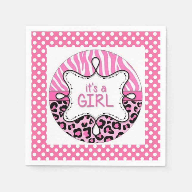 Es ist ein Mädchen Serviette (Vorderseite)