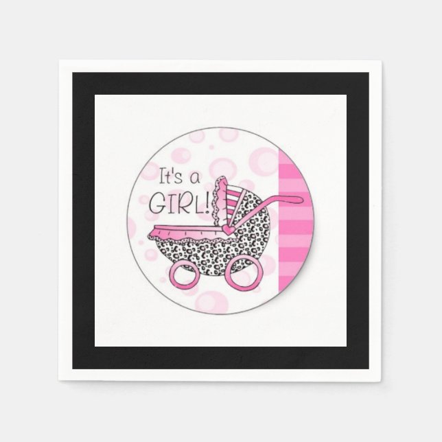 Es ist ein Mädchen Serviette (Vorderseite)