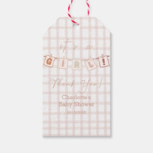 Es ist ein Mädchen Süßes braunes Gingham Notedry B