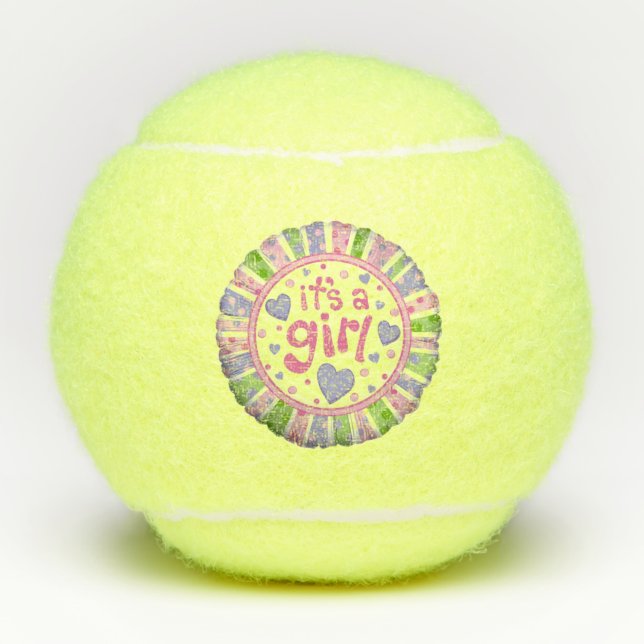 Es ist ein Mädchen Tennisbälle (Vorderseite)