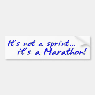 Es ist ein Marathon - Blau Autoaufkleber