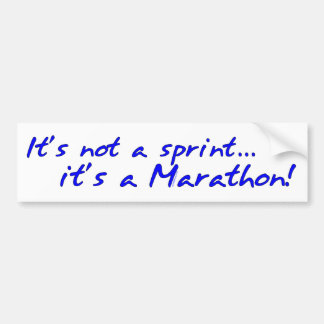 Es ist ein Marathon - Blau Autoaufkleber