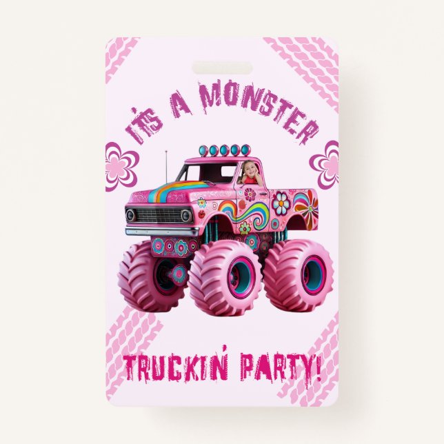 Es ist ein Monster Truckin' Party Custom Foto Ausweis (Vorderseite)