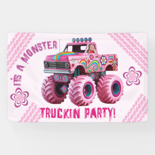 Es ist ein Monster Truckin' Party Custom Foto Banner