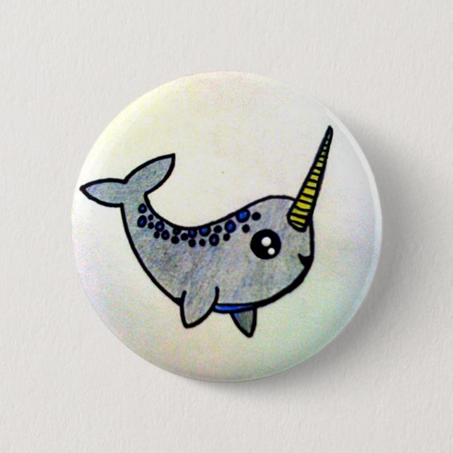 Es ist ein Narwhal! Button (Vorderseite)