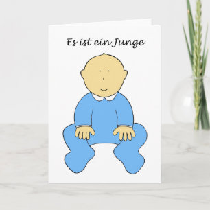 Es ist ein Neugeborener auf Deutsch Karte
