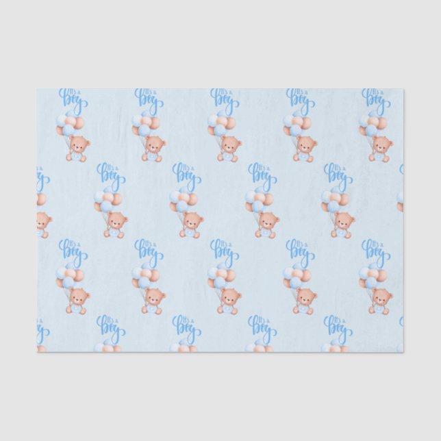 Es ist ein Niedlicher Teddybärspielzeug mit Balloo Seidenpapier (Vorderseite)