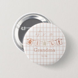 Es ist ein Niedliches Girl Gingham Notedry Oma-to- Button