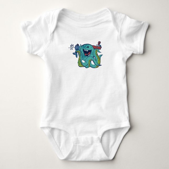 Es ist ein Oktopus! Baby Strampler (Vorderseite)