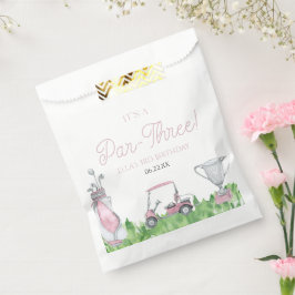 Es ist ein Par-Three Pink Golf 3. Geburtstag Party Geschenktütchen