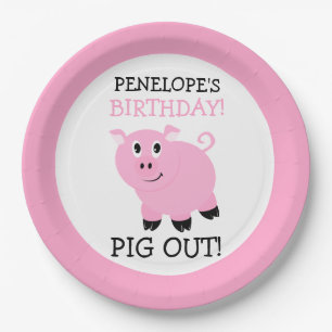 Es ist ein Party rosa Personalisiertes Party Pappteller