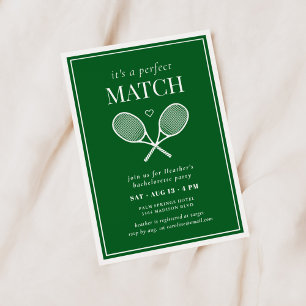 Es ist ein perfektes Tennis-Junggesellinnenabschie Einladung