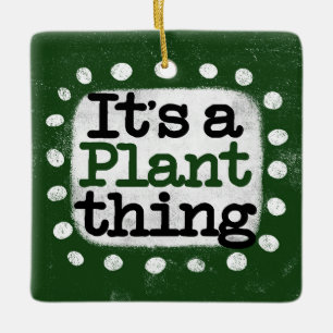 Es ist ein Pflanze-Ding-Ornament Keramikornament