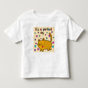 Es ist ein Purfect Day, Niedlich Cat w Hearts Kleinkind T-shirt