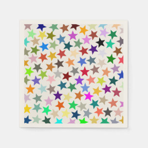 Es ist ein Rainbow-Party, mehrfarbiges Sternenmust Serviette