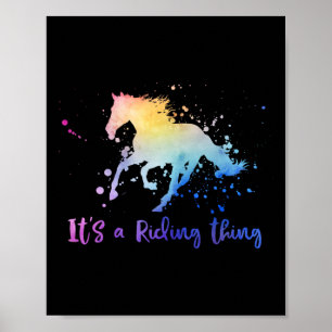 Es ist ein Reitsport-Reiter Poster