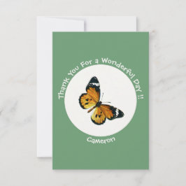 Es ist ein Schlichtes Tiger/African Queen Butterfl Dankeskarte