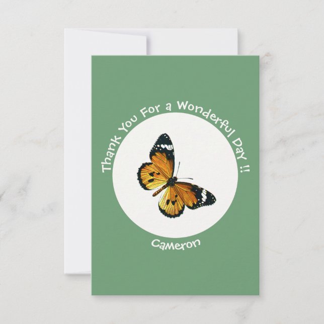 Es ist ein Schlichtes Tiger/African Queen Butterfl Dankeskarte (Vorderseite)