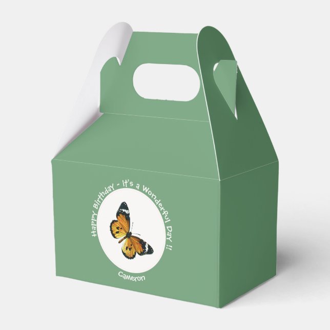 Es ist ein Schlichtes Tiger/African Queen Butterfl Geschenkschachtel (Vorderseite)