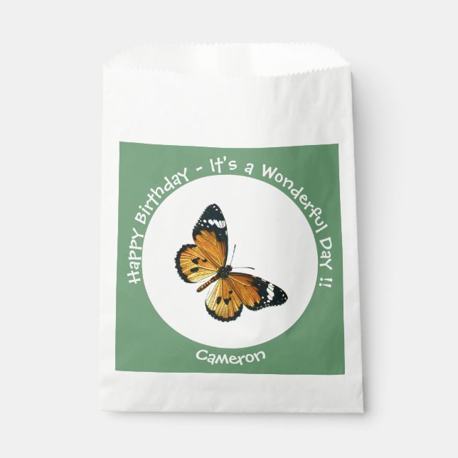 Es ist ein Schlichtes Tiger/African Queen Butterfl Geschenktütchen (Vorderseite)