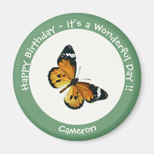 Es ist ein Schlichtes Tiger/African Queen Butterfl Magnet