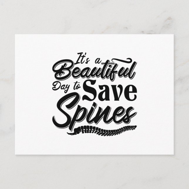 Es ist ein schöner Chiropraktiker des Tages Postkarte (Vorderseite)