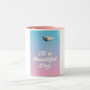 Es ist ein schönes, inspirierendes Zitat Zweifarbige Tasse