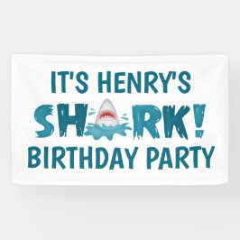 Es ist ein SHARK Kid Birthday Party Banner