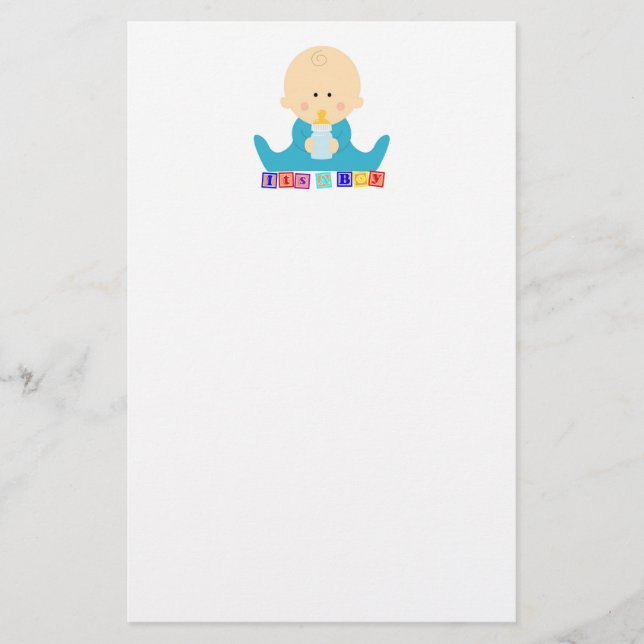 Es ist ein stationärer Junge Briefpapier (Vorderseite)