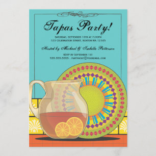 Es ist ein Tapas-Party! Glückliche Fiesta-Einladun Einladung