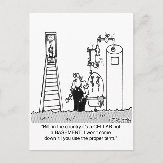 Es ist ein überfluteter Keller, kein Keller Postkarte (Vorderseite)